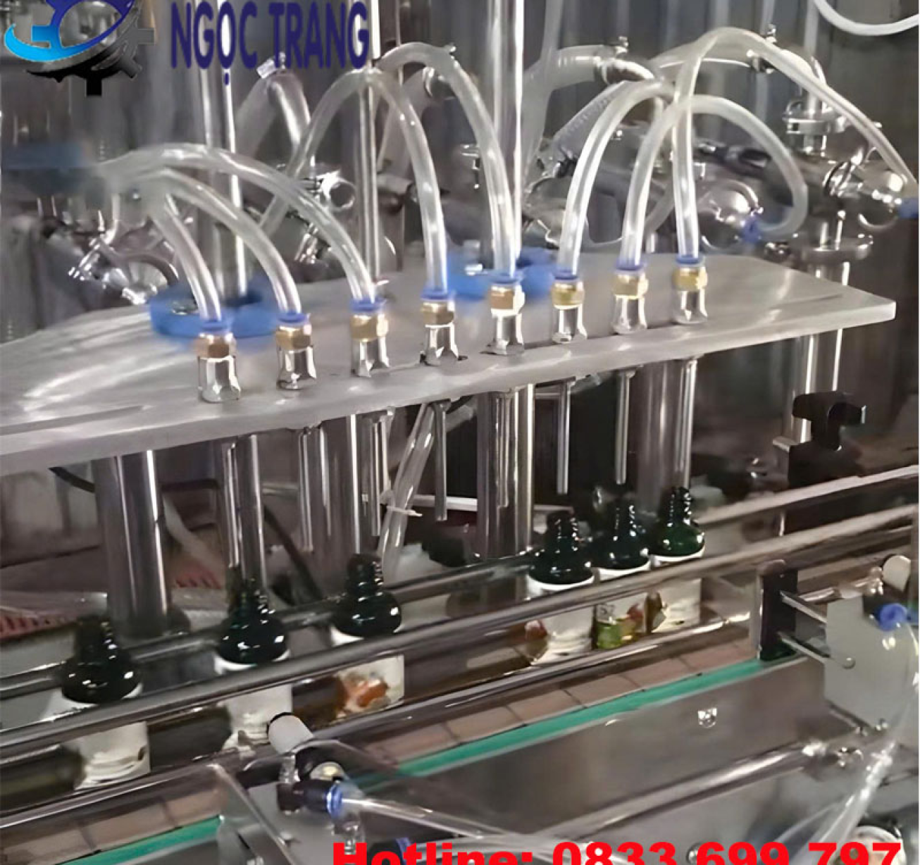 Máy chiết rót 8 vòi tự động - Máy chiết rót mỹ phẩm, tinh dầu