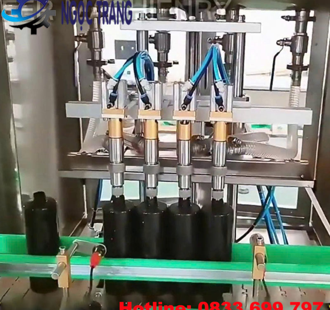 Máy chiết rót định lượng 4 vòi - Máy chiết rót mỹ phẩm tự động