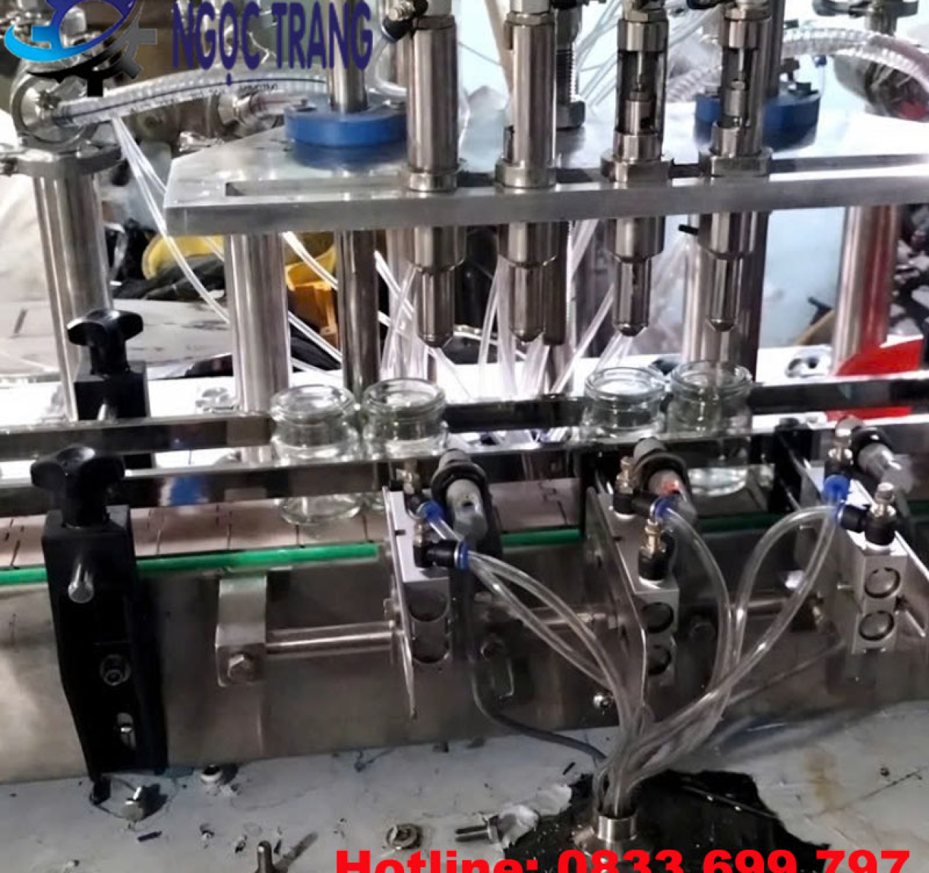Máy chiết rót 4 vòi tự động - Máy chiết rót sản phẩm dạng lỏng
