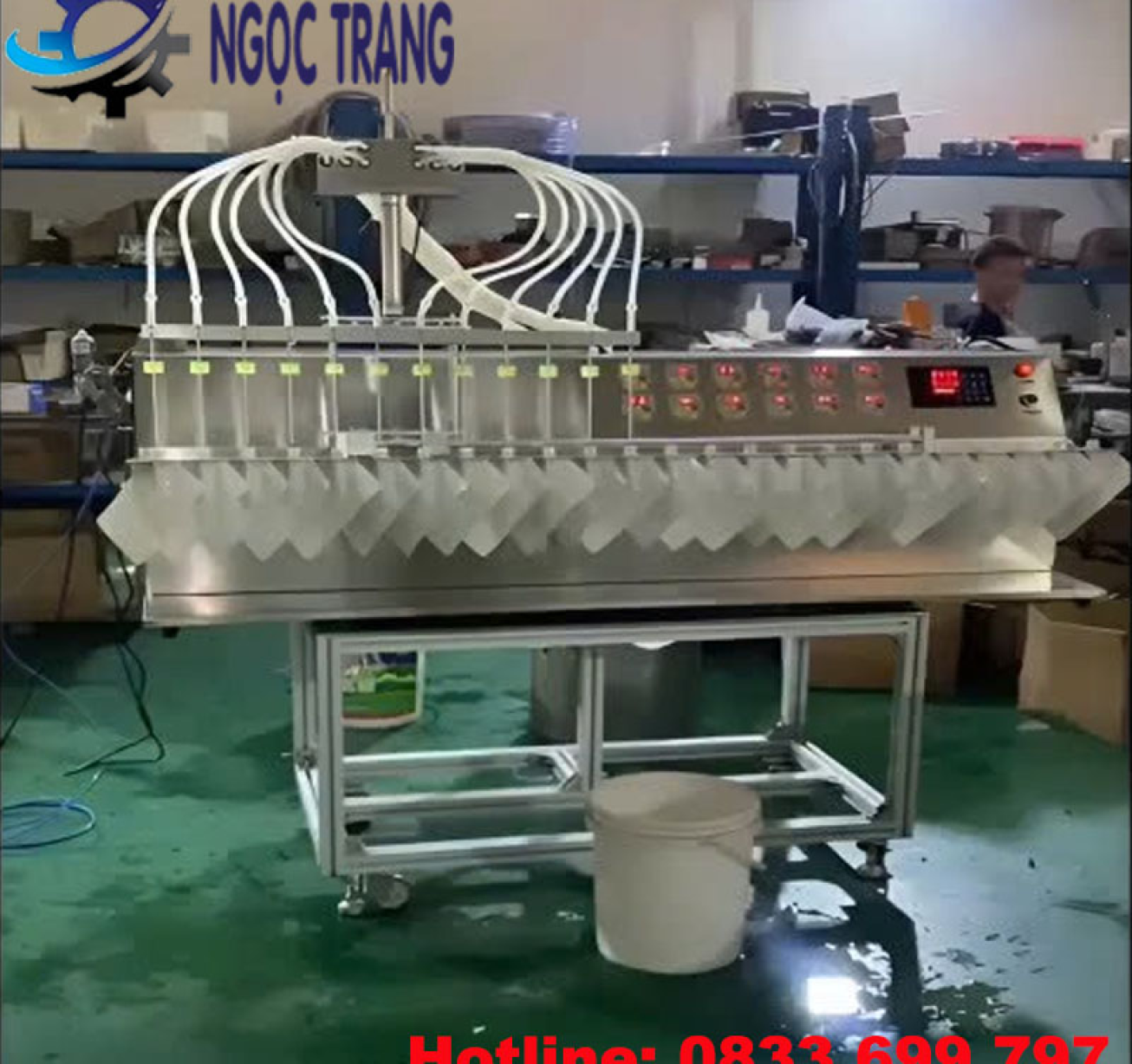Máy chiết rót túi 12 vòi - Máy chiết rót dạng túi năng suất tốt