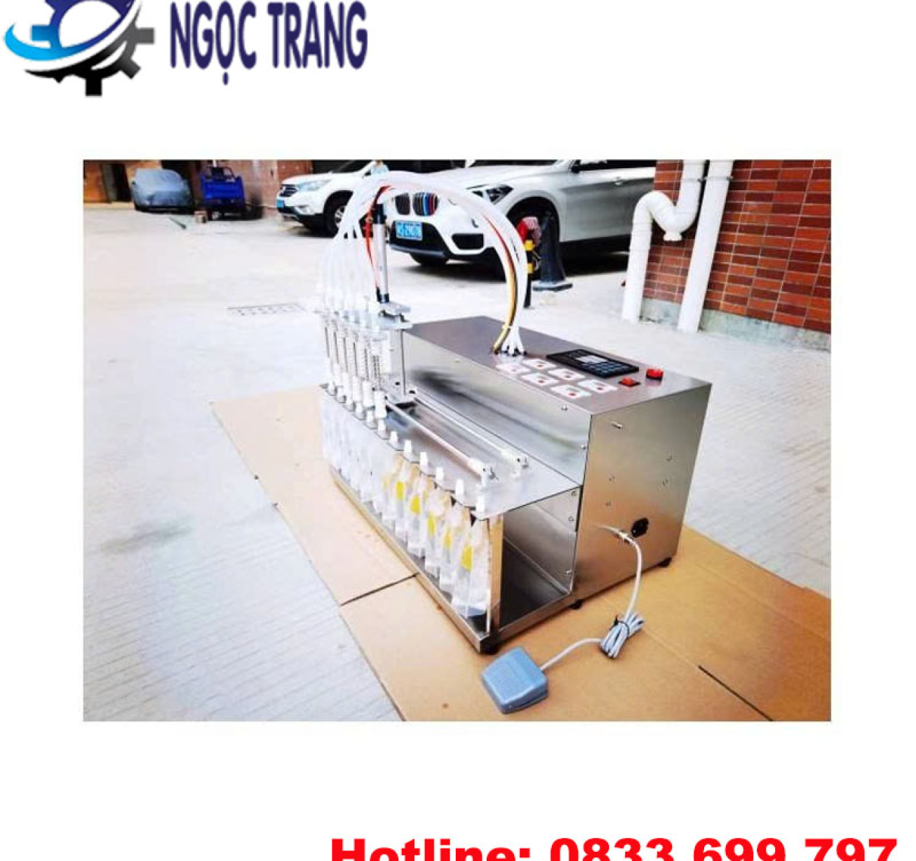 Máy chiết rót túi - Máy chiết rót sản phẩm vào túi 6 vòi