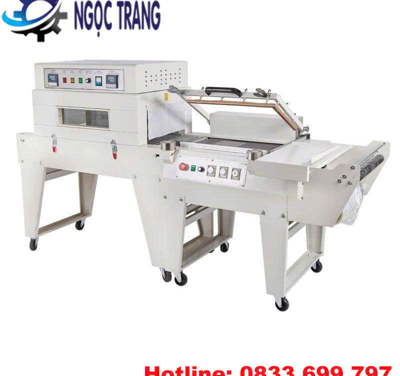 Máy cắt co màng bán tự động - Máy cắt và hơ màng co sản phẩm