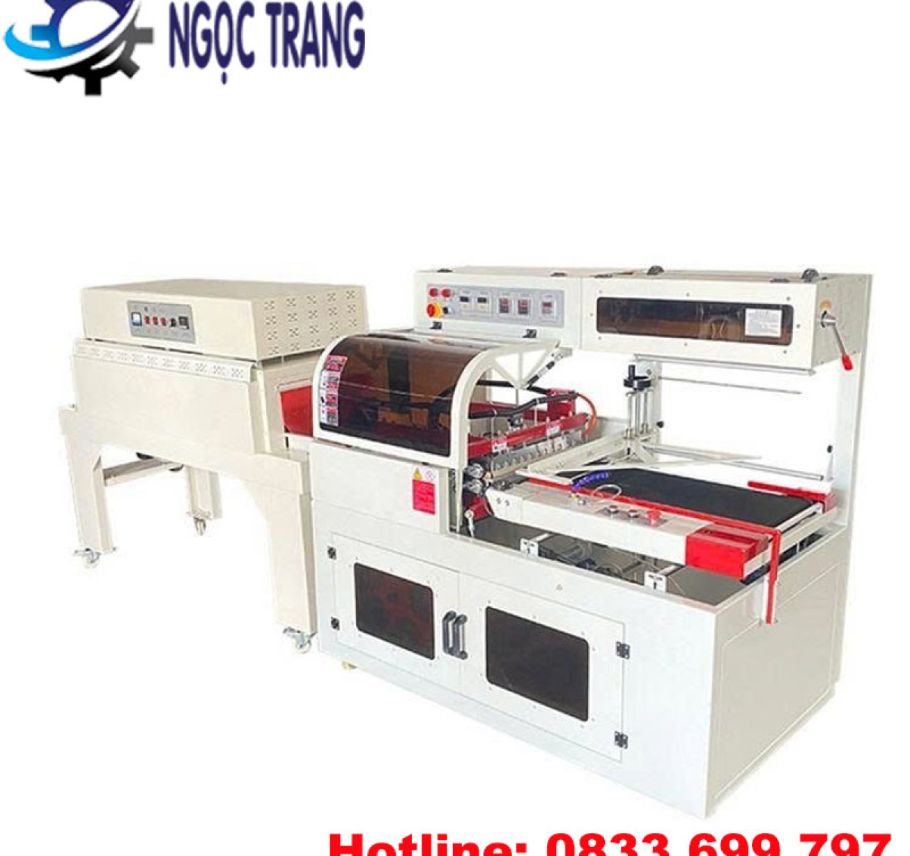 Máy cắt co màng tự động - Máy cắt bọc màng co chai, mỹ phẩm
