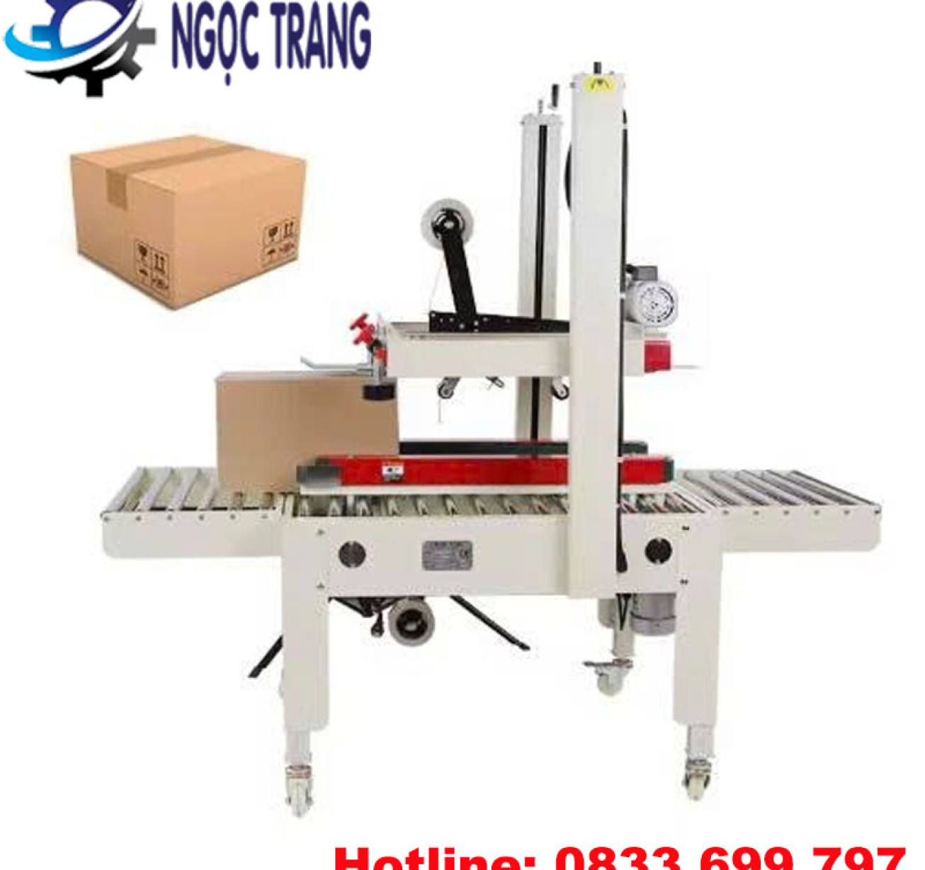 Máy dán băng keo thùng carton - Máy dán thùng carton 2 mặt