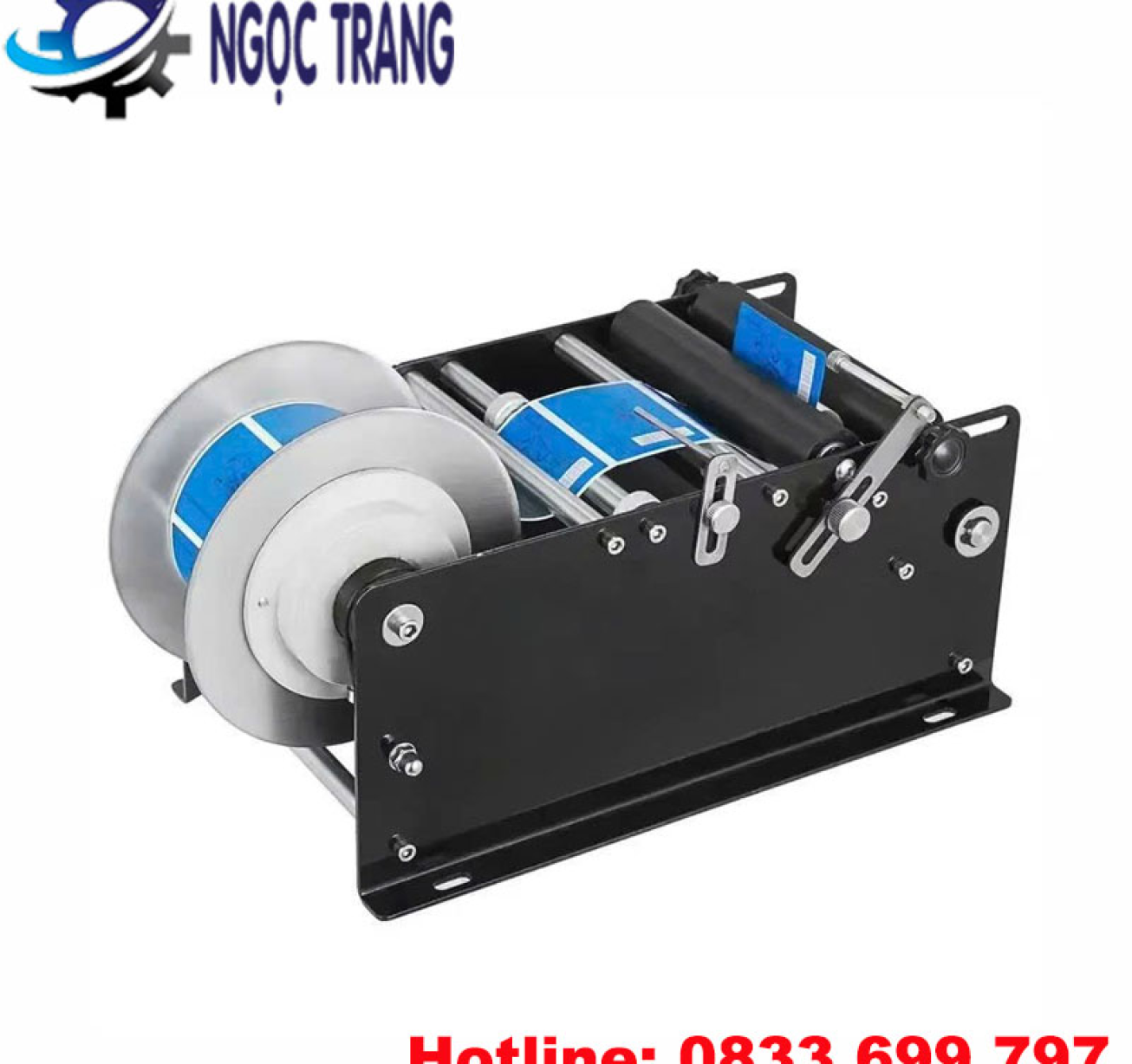 Máy dán nhãn chai tròn bán tự động - Máy dán nhãn hiện đại