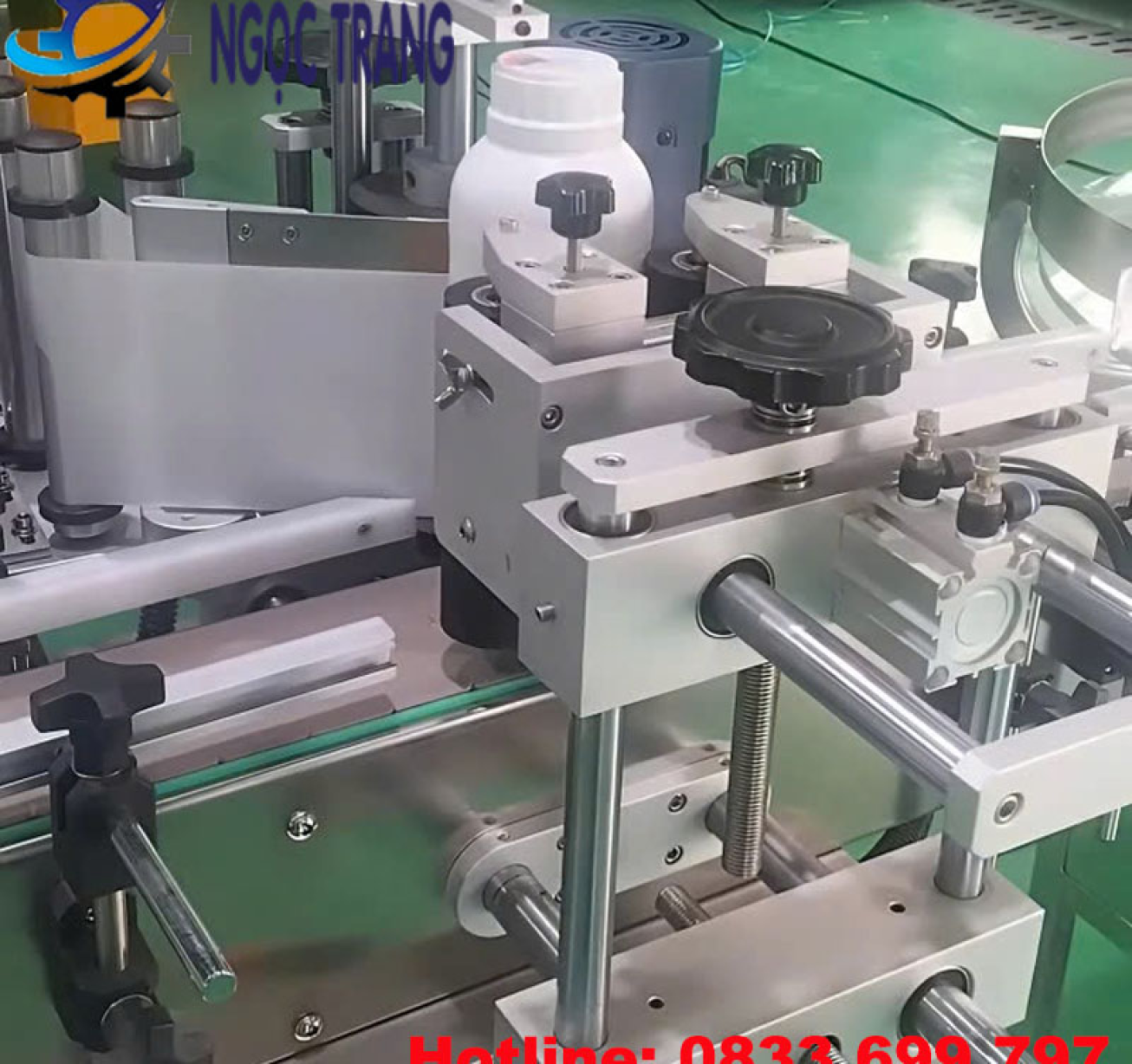 Máy dán nhãn decal chai tròn - Máy dán nhãn tự động tốc độ cao