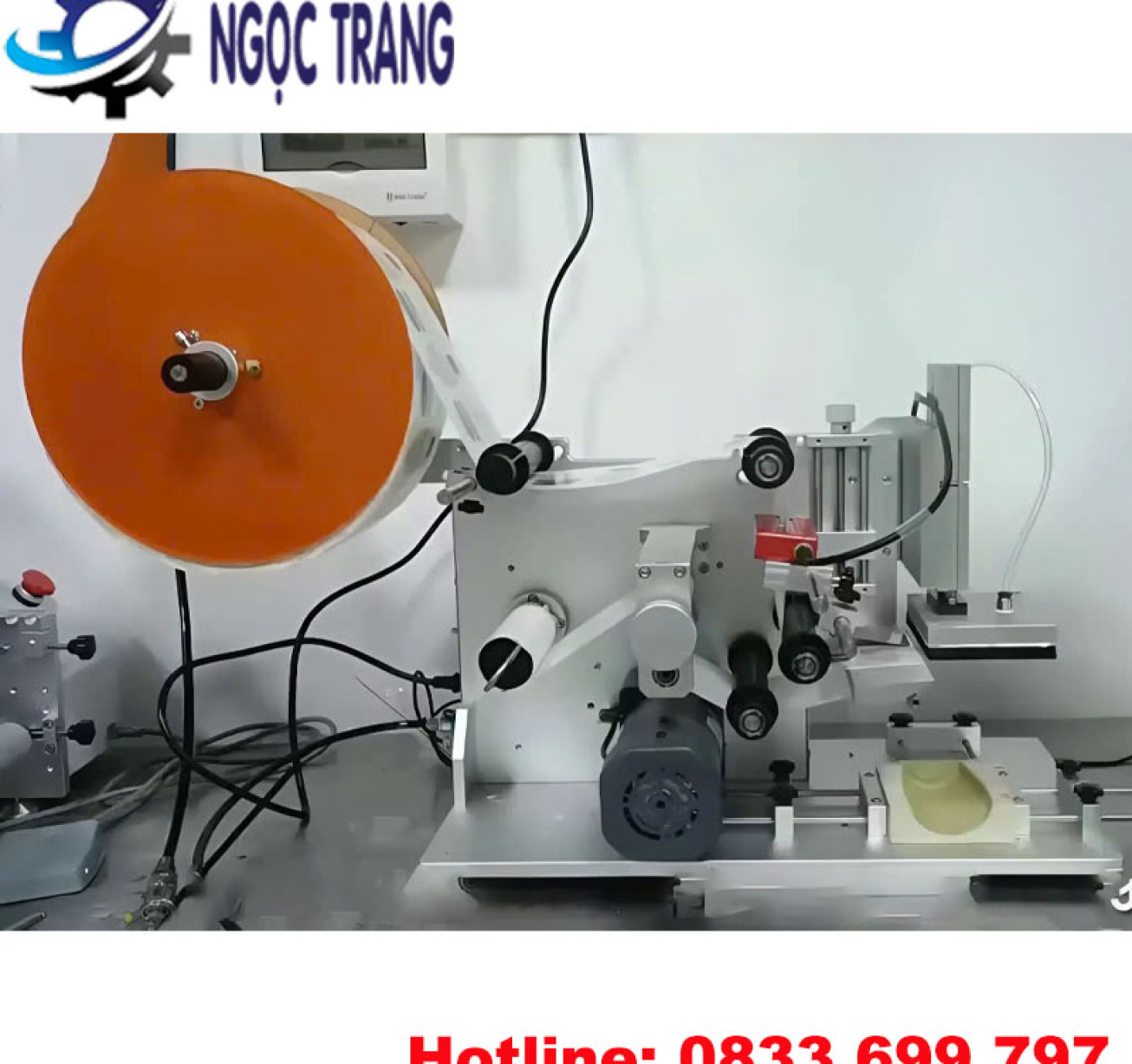 Máy dán nhãn chai dẹp bán tự động - Máy dán nhãn chai vuông