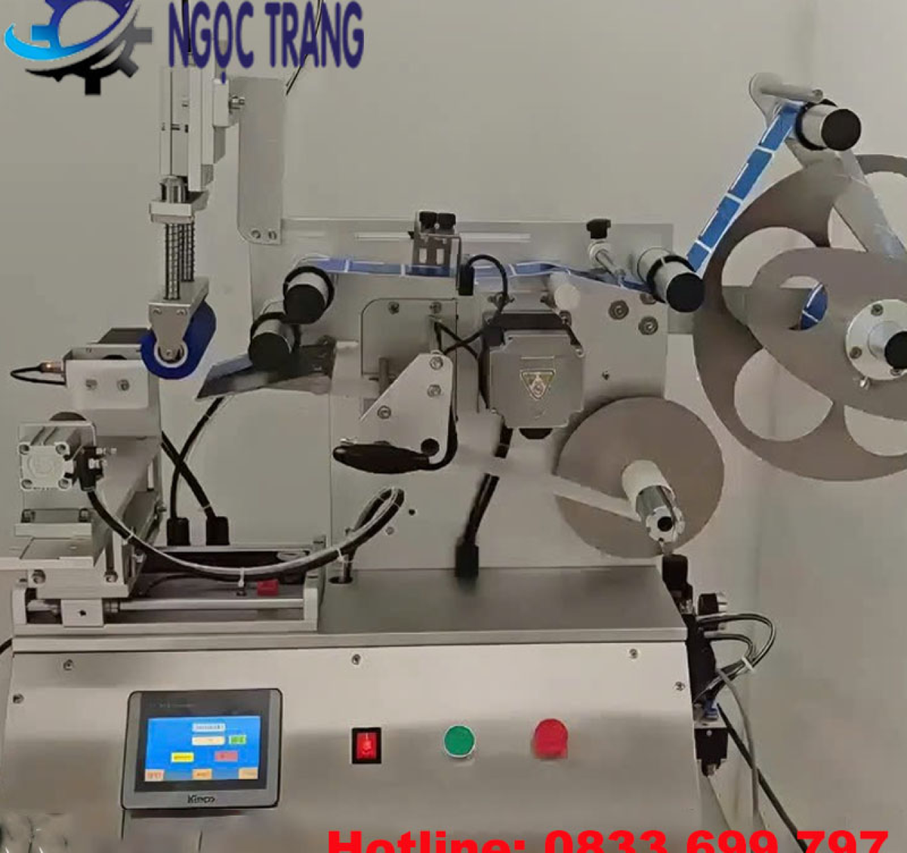 Máy dán nhãn chai dẹp - Máy dán nhãn chai vuông, chai 2 mặt