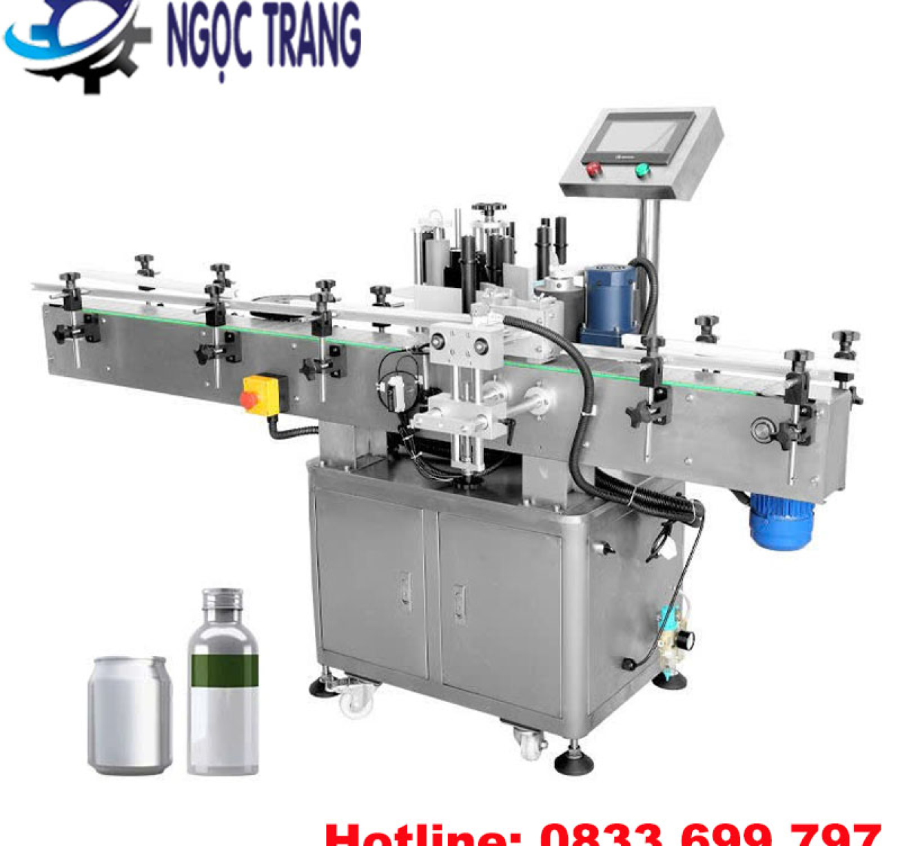 Máy dán nhãn chai tròn tự động - Tối ưu hóa tốc độ và năng suất