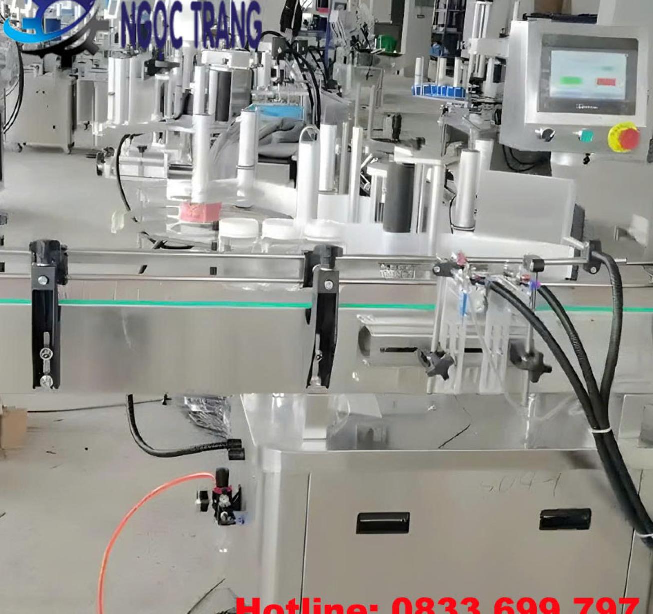 Máy dán nhãn 3 mặt tự động - Máy dán nhãn chai lọ vuông, dẹp