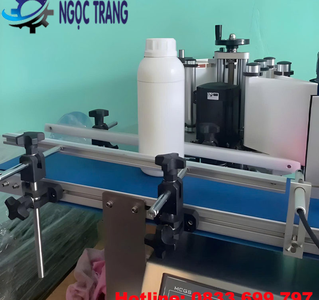 Máy dán nhãn chai tròn - Máy dán nhãn decal chai tròn tự động