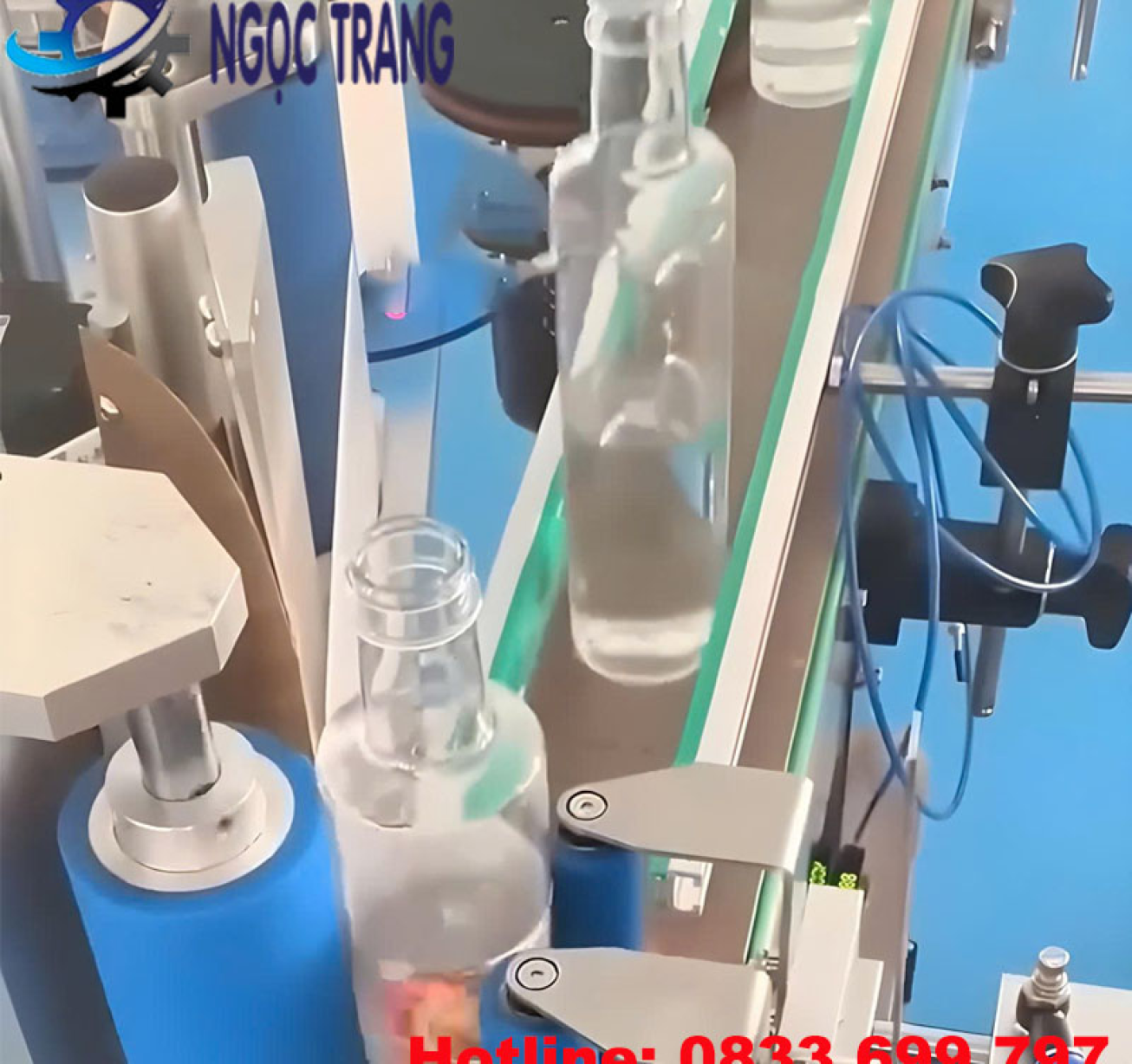 Máy dán nhãn chai tròn - Máy dán nhãn tự động tốc độ cao
