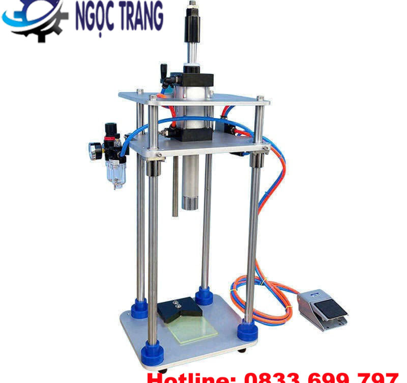 Máy vặn nắp chai bán tự động - Máy đóng siết nắp chai đa năng