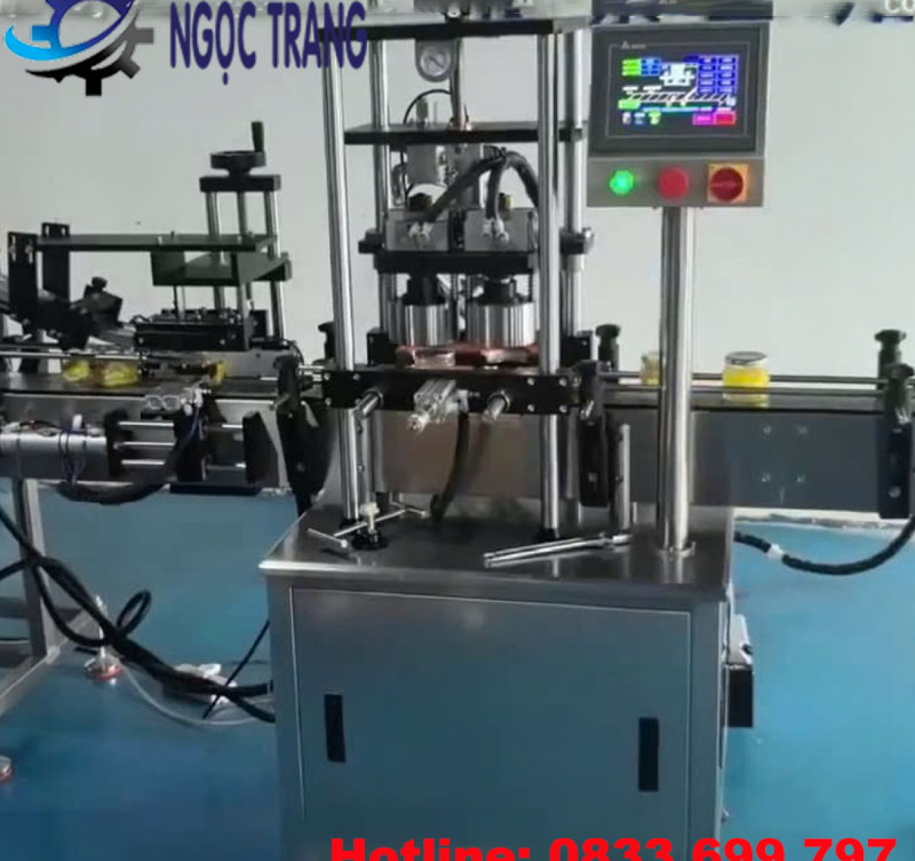 Máy đóng nắp chai hút chân không - Máy vặn nắp chai tự động