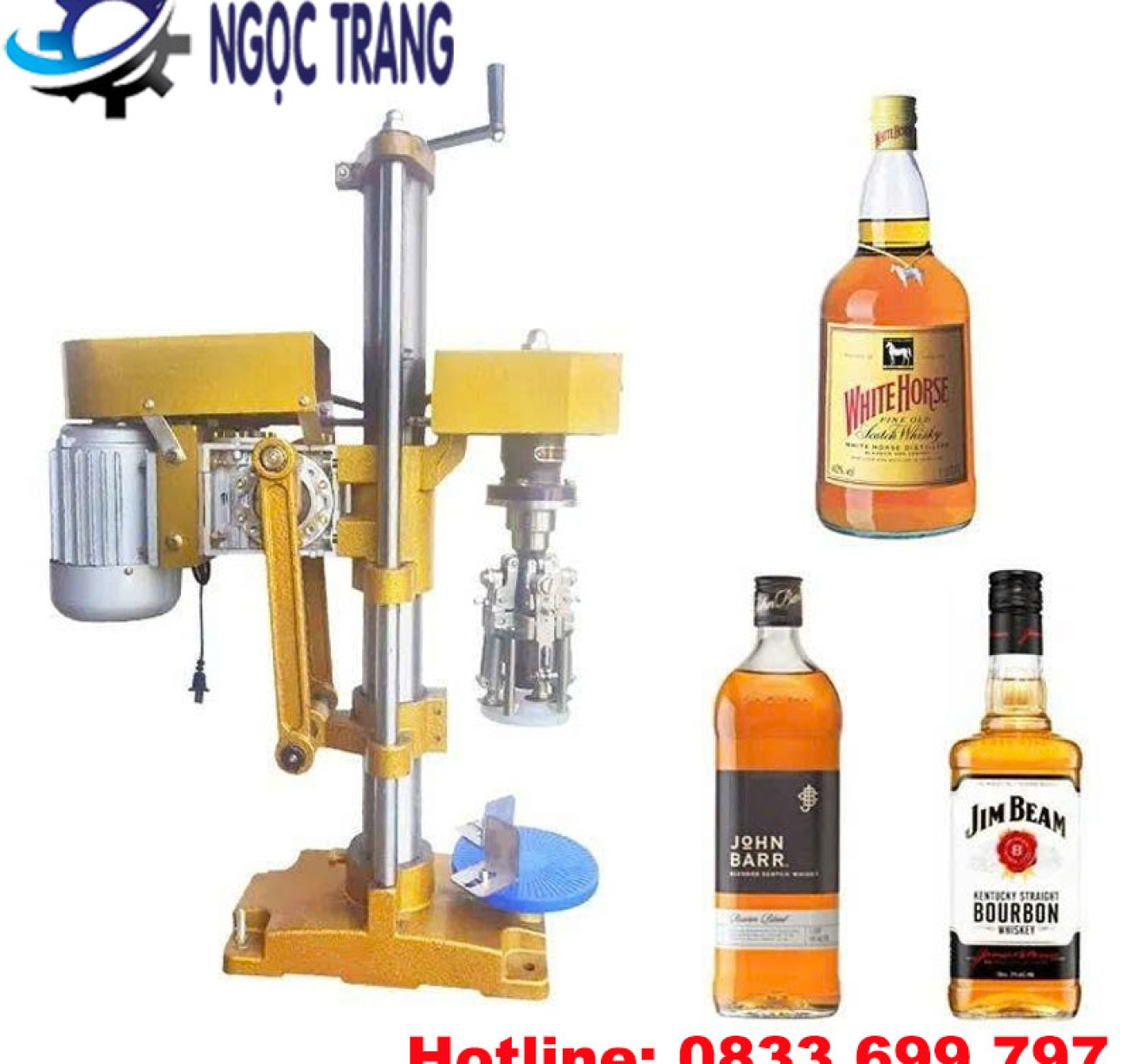 Máy đóng nắp chai rượu - Máy đóng nắp chai tạo ren bán tự động