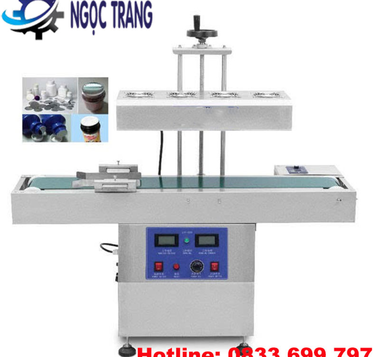 Máy dán màng seal nhôm - Máy seal màng nhôm chai lọ nhựa