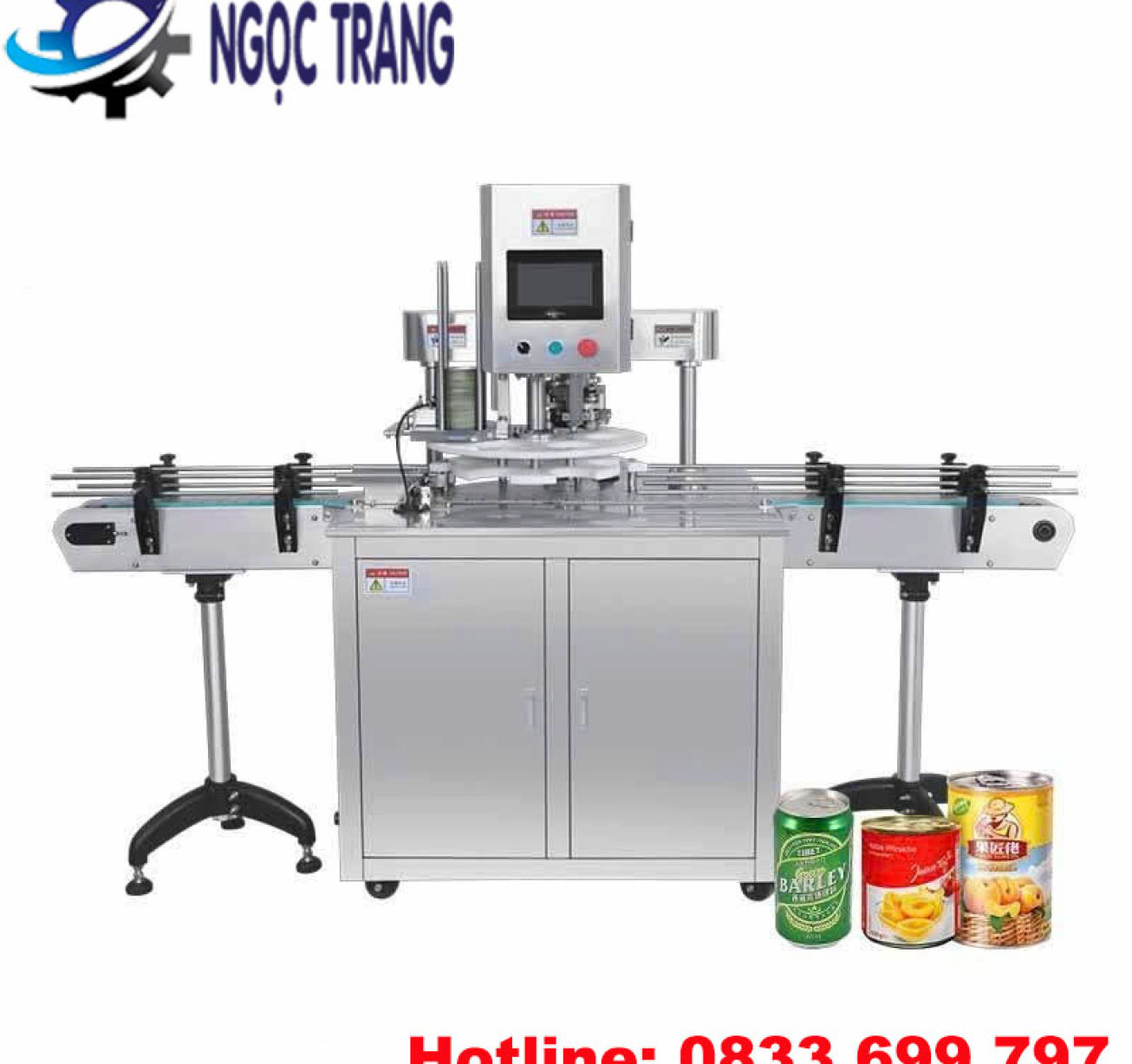 Máy viền mí lon tự động - Máy ghép mí lon sữa, bia, nước ngọt
