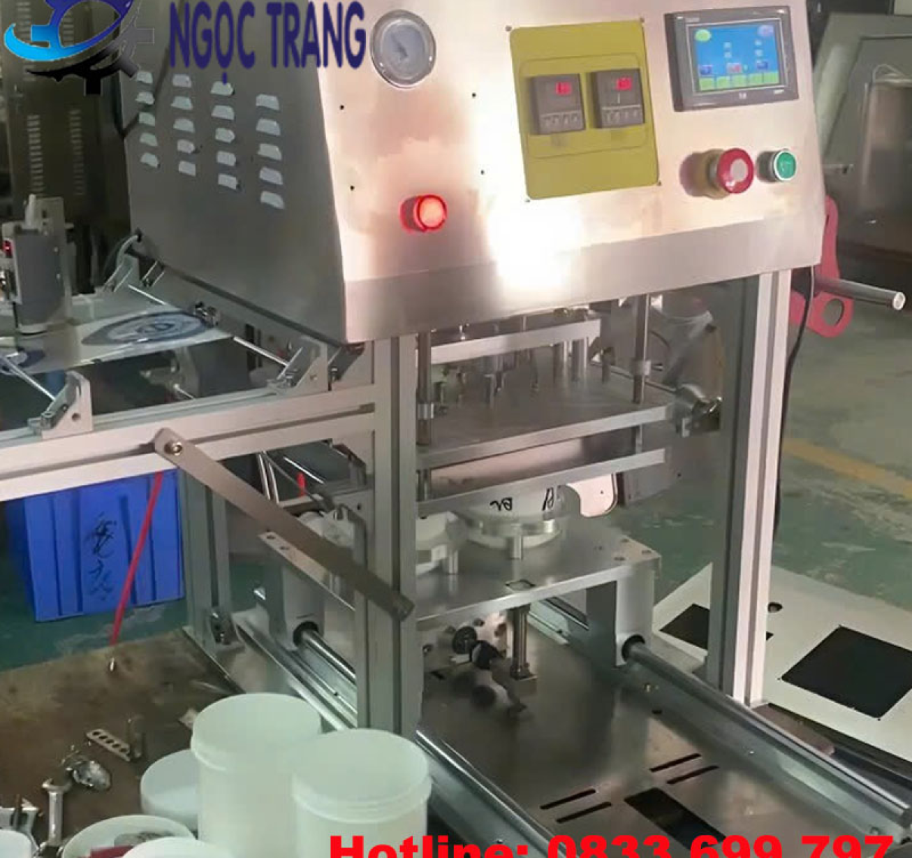 Máy ép miệng ly nhựa - Máy hàn miệng ly trà sữa tiện lợi
