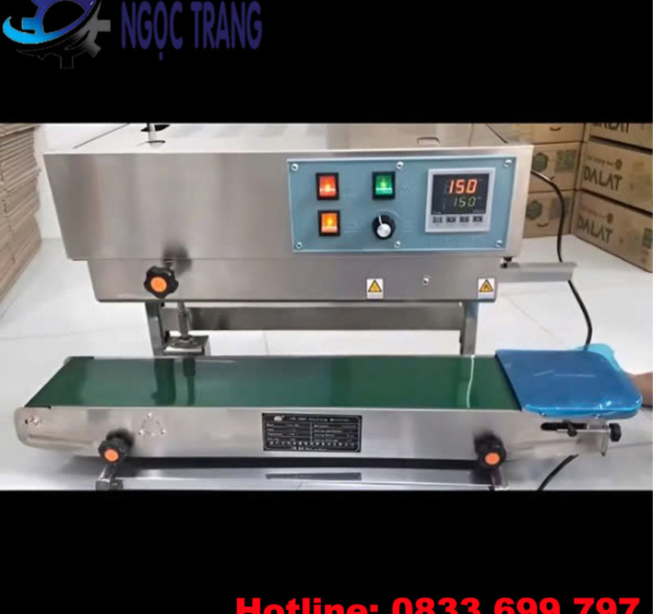 Máy hàn miệng túi liên tục - Máy hàn miệng túi dạng nằm ngang