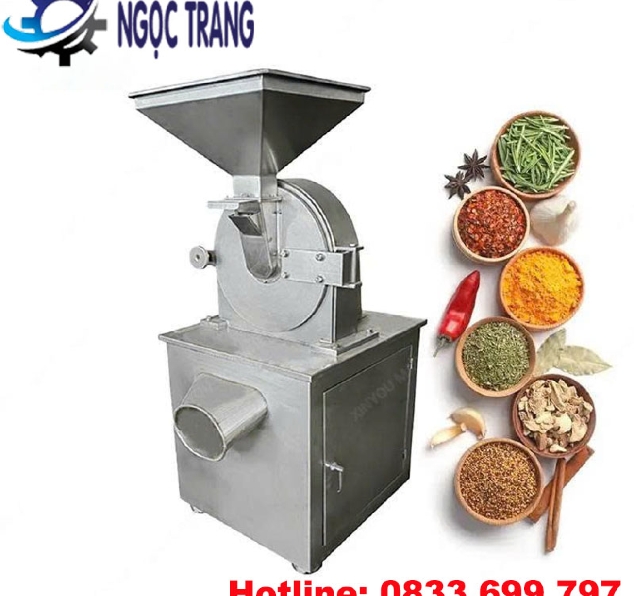 Máy nghiền bột công suất lớn - Máy xay bột ngũ cốc, bột gạo