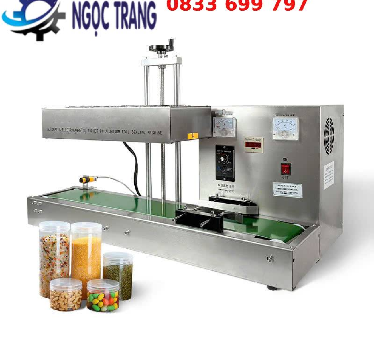 Máy dán màng nhôm hũ nhựa - Máy hàn seal nhôm chai lọ, hũ