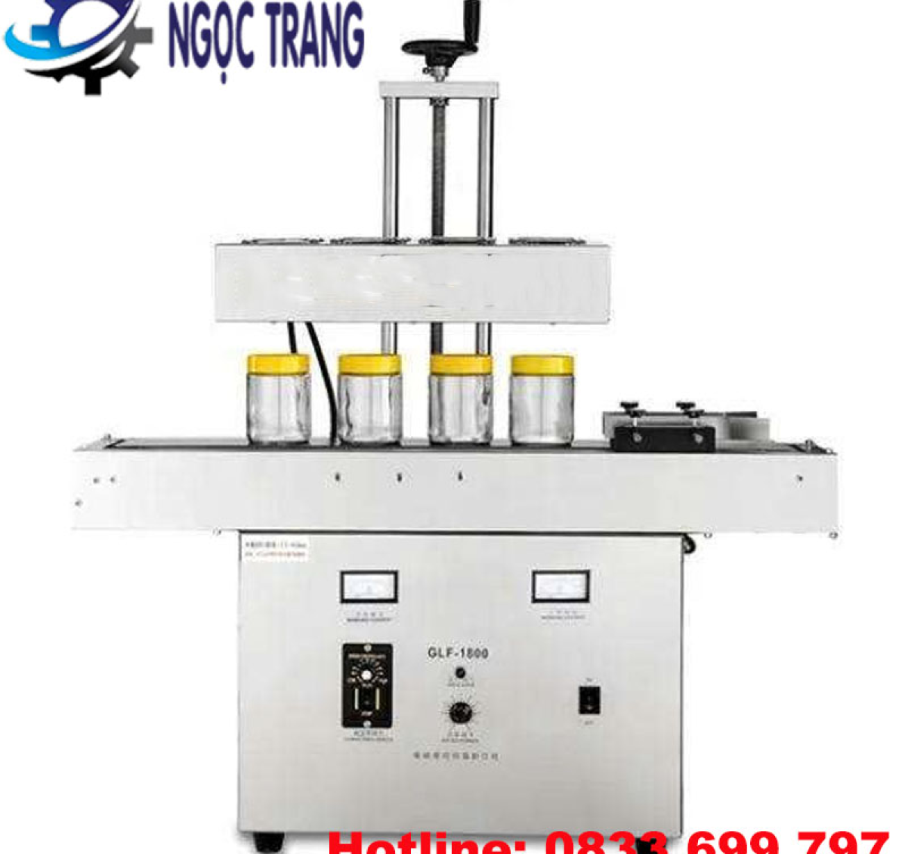 Máy ép màng seal nhôm - Máy seal màng nhôm nắp chai GLF-1800