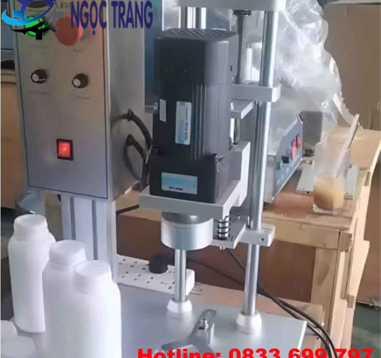 Máy vặn nắp chai 1 motor - Vặn chặt, chống rò rỉ và thẩm mỹ
