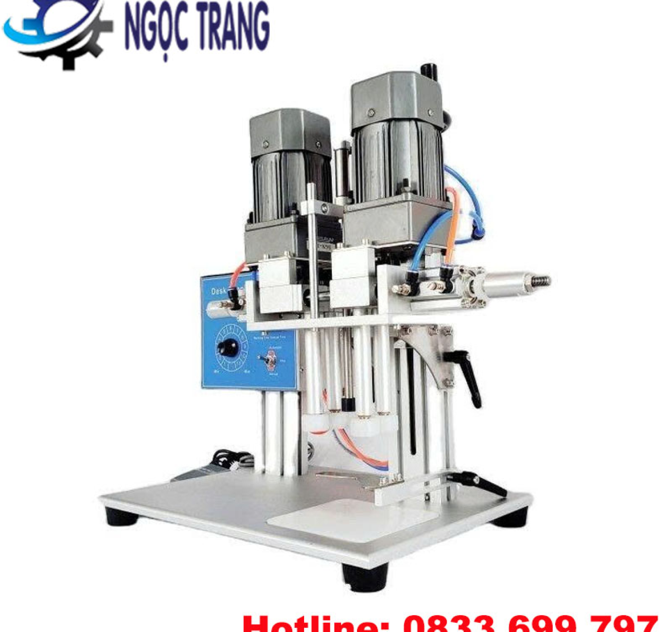 Máy đóng nắp chai 2 motor - Máy vặn nắp chai bán tự động