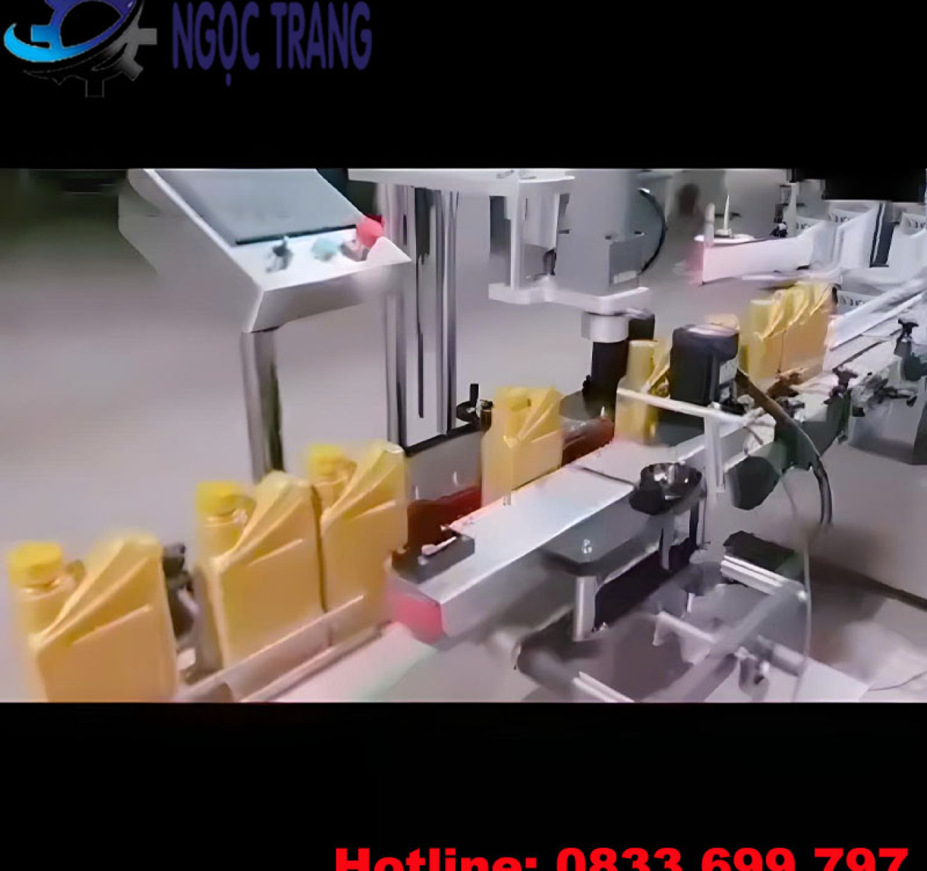 Máy vặn nắp chai dầu nhớt - Máy siết nắp, đóng nắp tự động