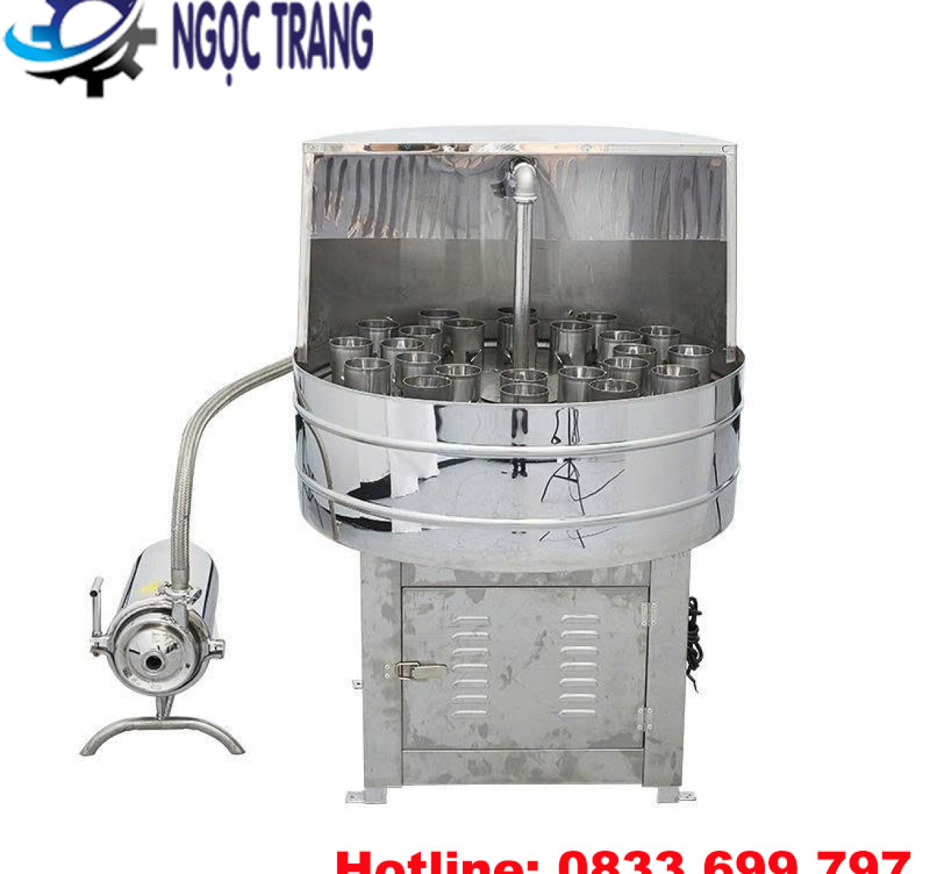Máy rửa chai lọ bán tự động - Máy rửa chai lọ nhựa, thủy tinh