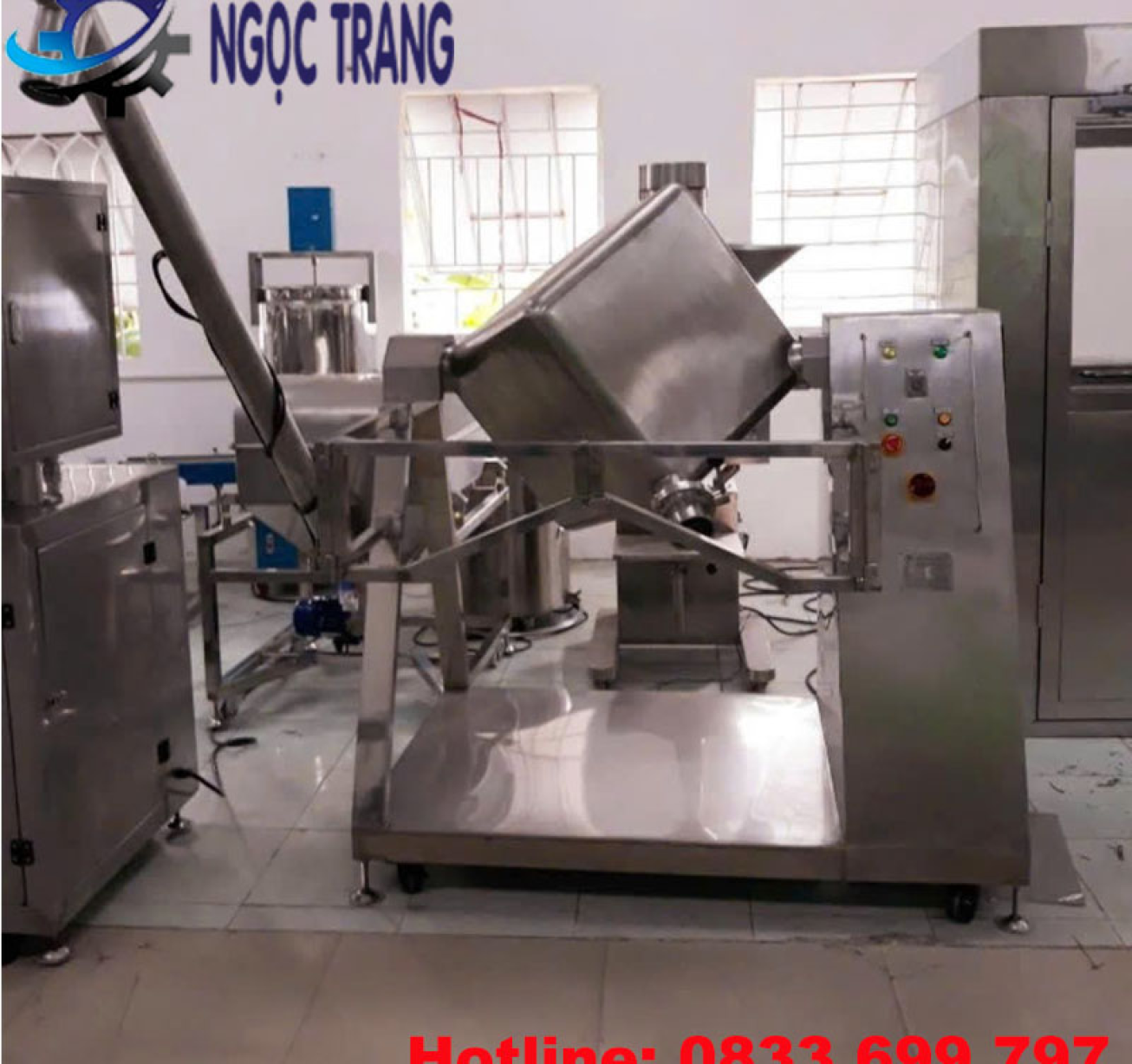 Máy trộn bột lập phương - Máy trộn bột khô, bột dược liệu