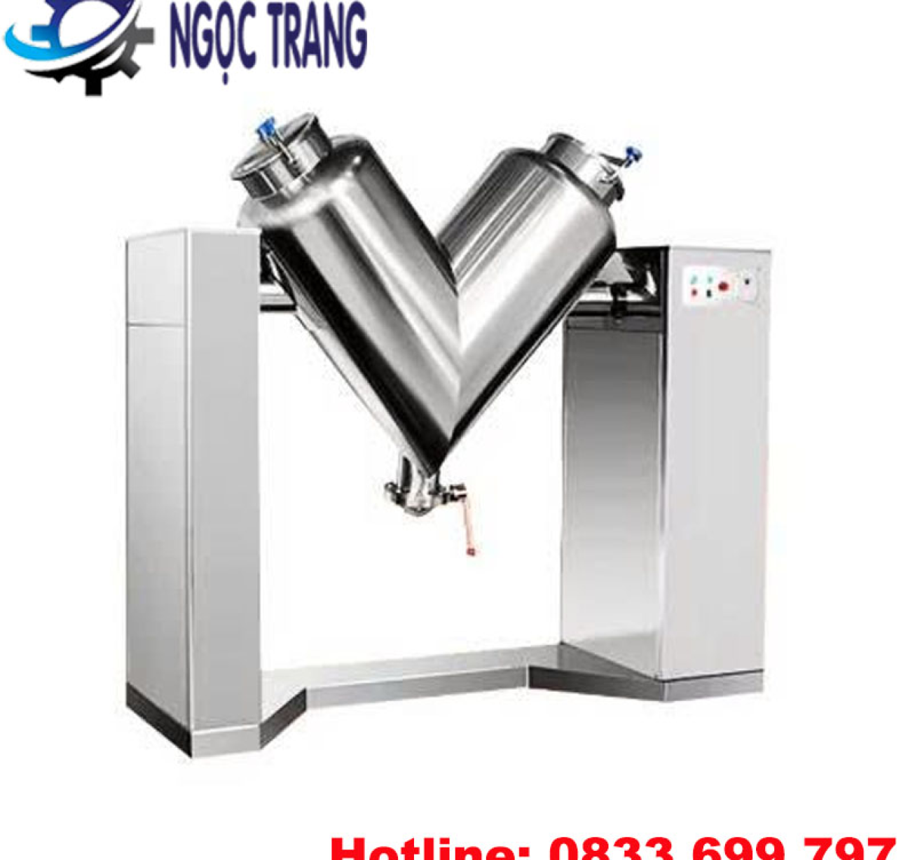 Máy trộn bột chữ V - Máy trộn nguyên liệu dạng bột, hạt