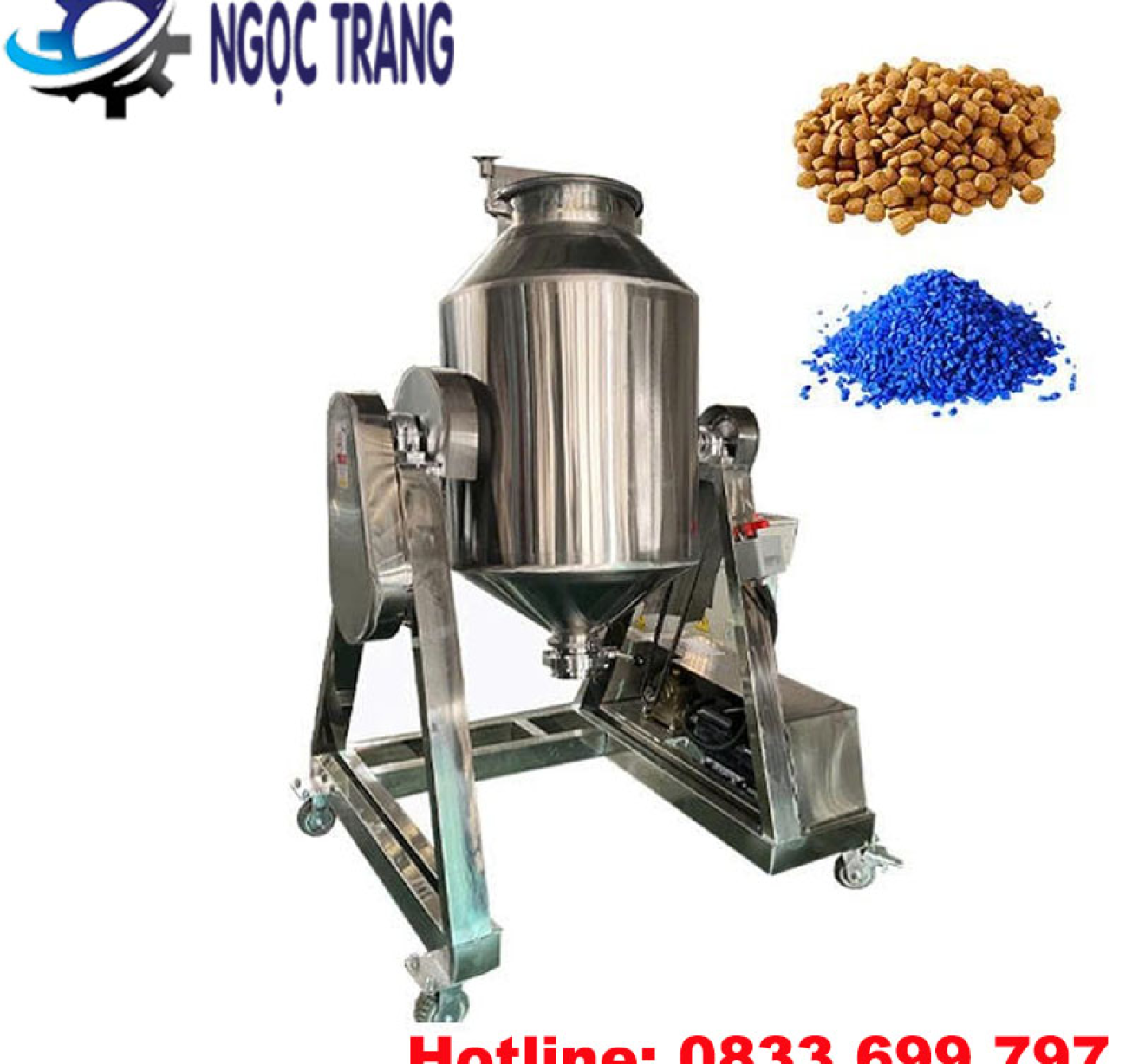 Máy trộn bột dược liệu dạng trống - Máy trộn đều các loại bột