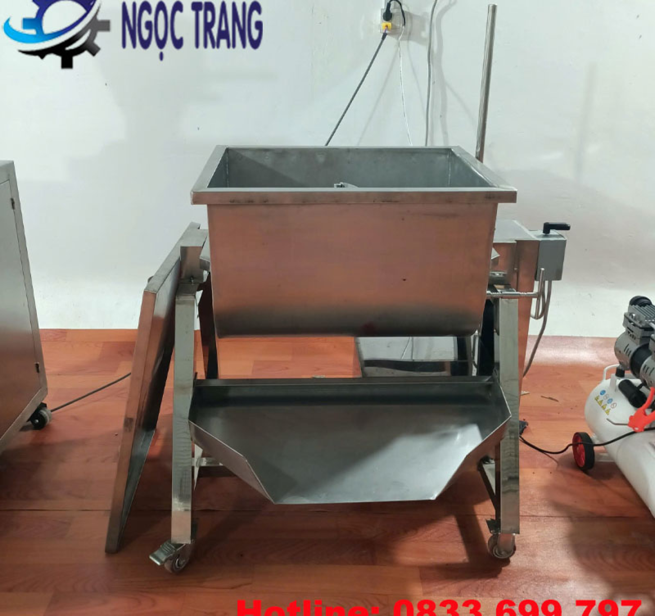 Máy trộn bột nằm ngang - Máy trộn bột khô, bột nhão cánh khuấy