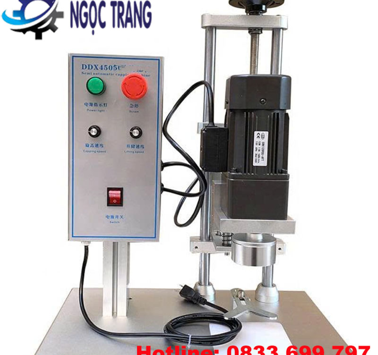 Máy vặn nắp chai 1 motor - Máy đóng nắp chai bán tự động