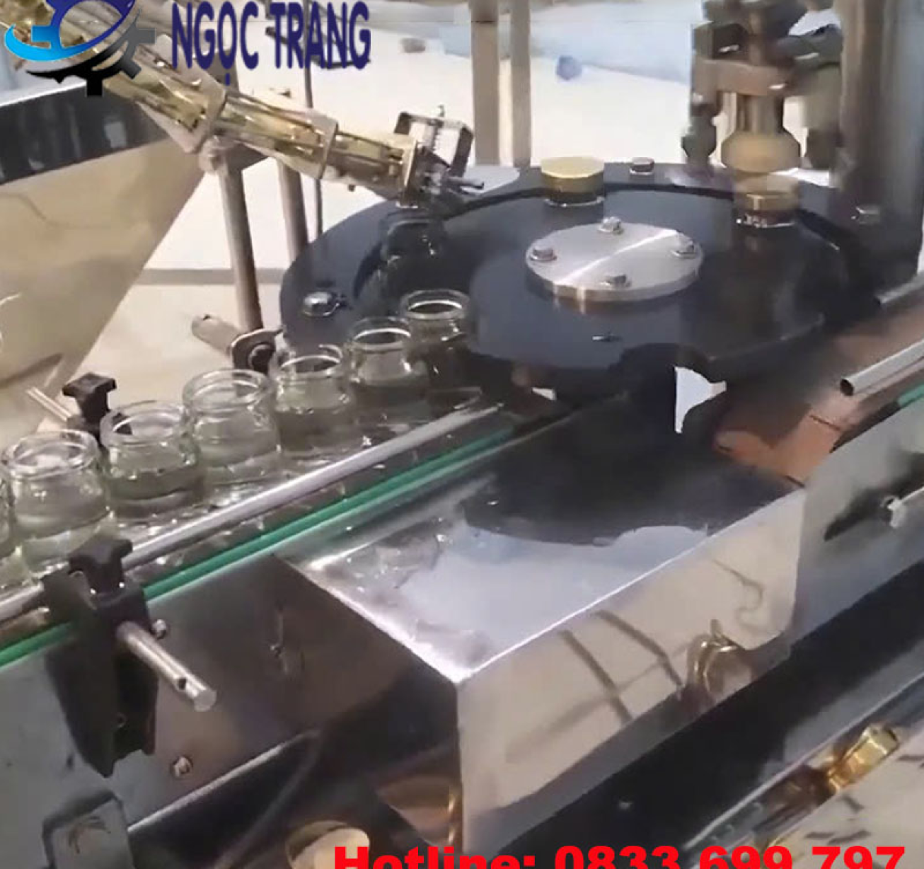 Máy siết nắp yến hũ - Máy viền nắp, đóng nắp yến sào tự động