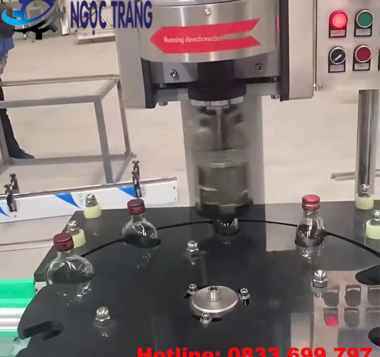 Máy viền nắp nhôm chai thủy tinh - Máy đóng nắp chai rượu