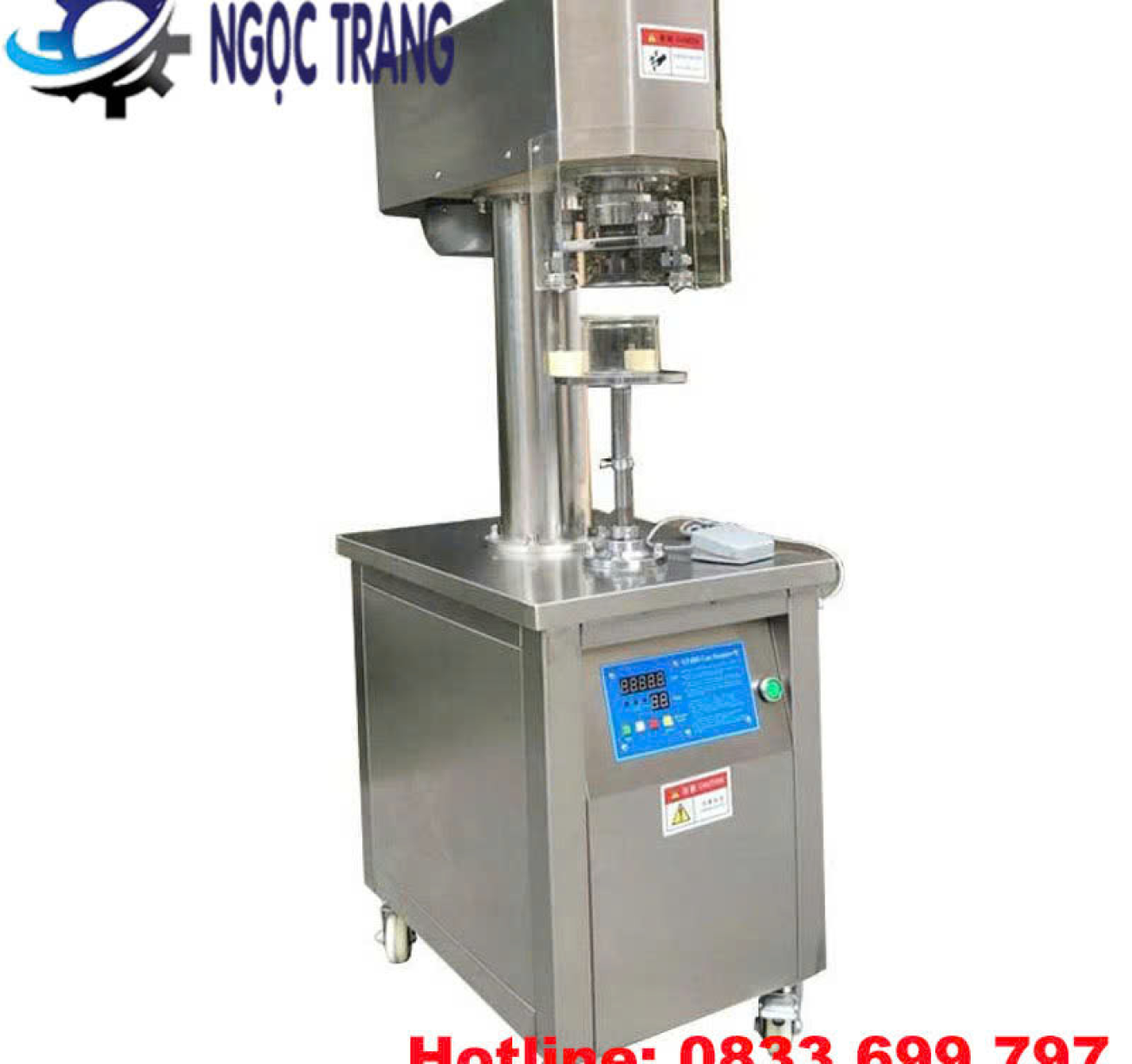 Máy viền mí nắp nhôm chân cao - Máy viền mí lon nước ngọt