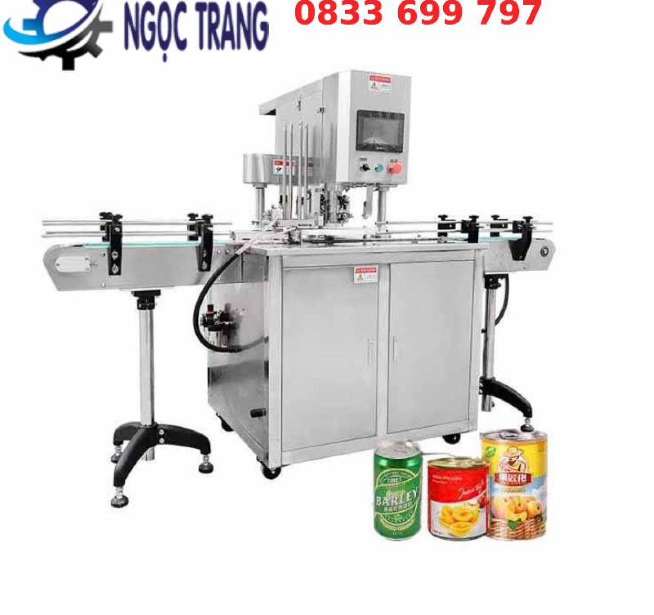 Máy viền mí nắp nhôm tự động - Máy ghép mí lon sữa, nước ngọt
