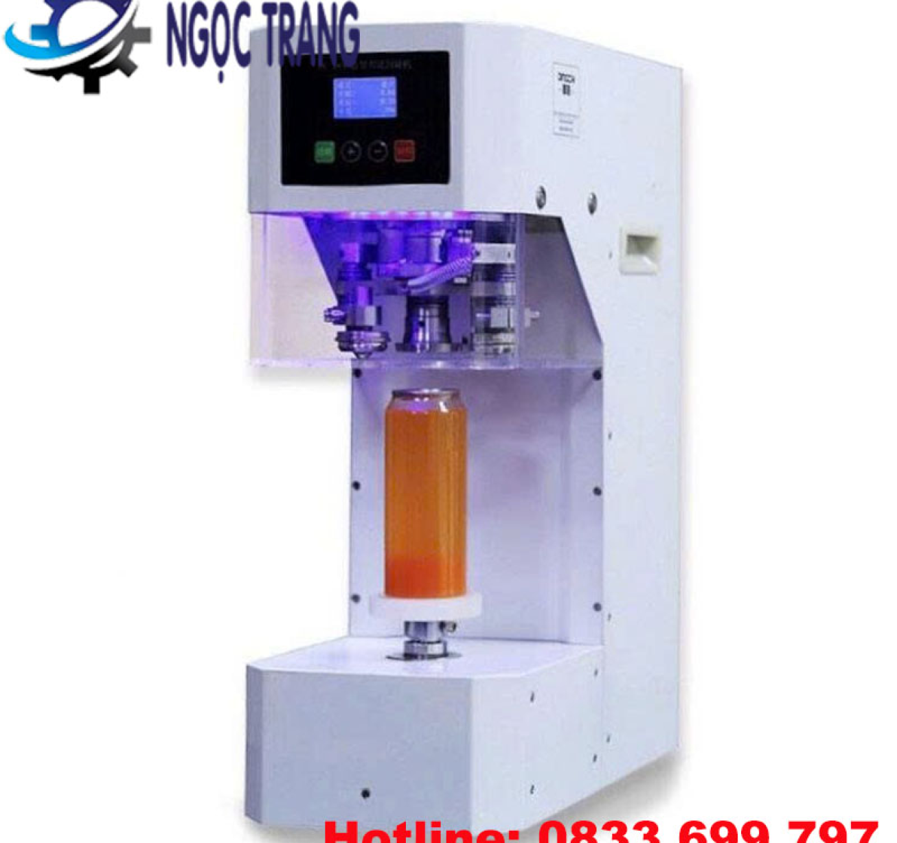 Máy viền mí đồ hộp bán tự động - Máy viền mí lon tiện lợi