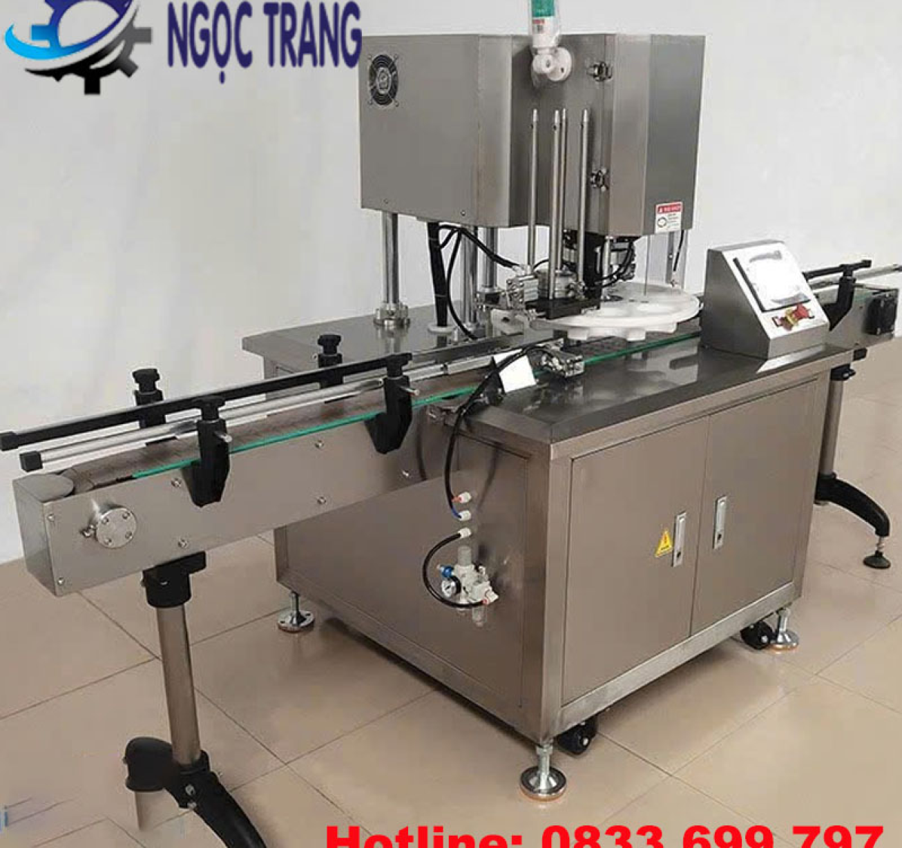 Máy viền mí lon tự động - Máy viền mí nắp nhôm lon sữa bột