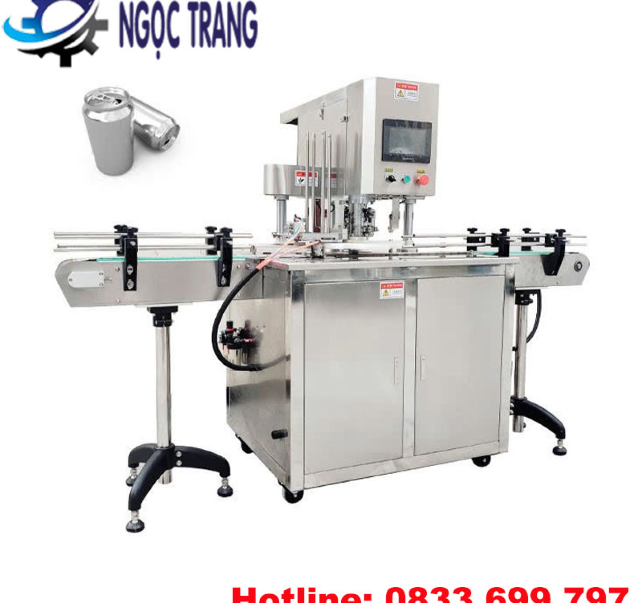 Máy viền mí lon tự động - Máy viền mí nắp nhôm lon sữa, nước ngọt