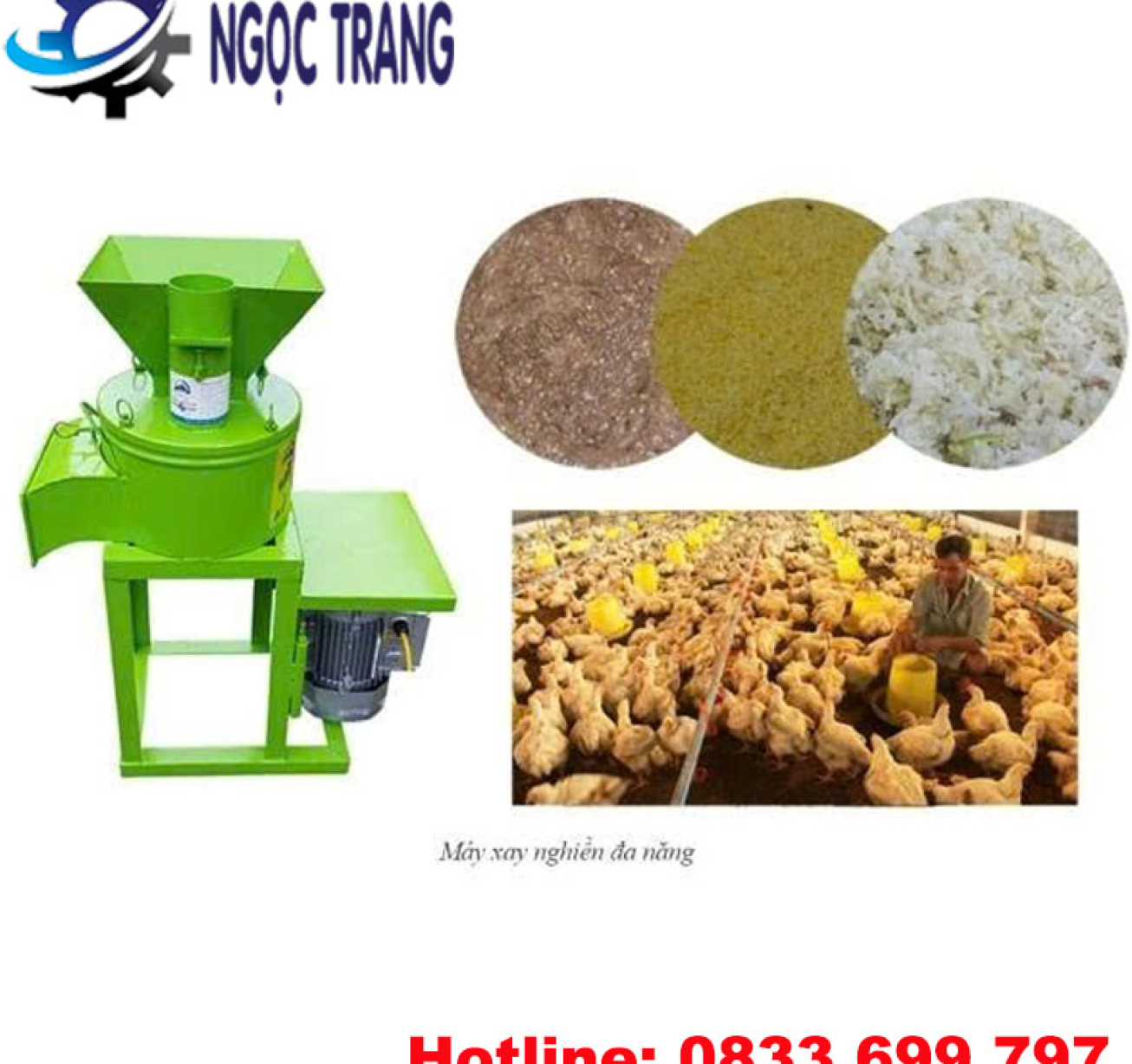 Máy xay nghiền thức ăn chăn nuôi đa năng - Máy nghiền tốc độ cao