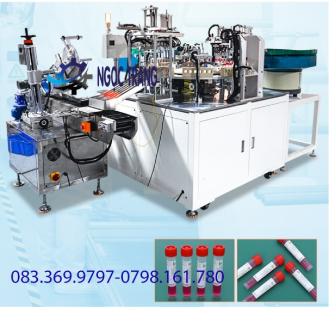 MÁY CHIẾT RÓT ĐÓNG NẮP ỐNG NGHIỆM NHỰA TỰ ĐỘNG