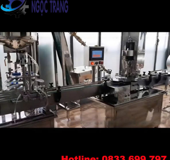 Dây chuyền chiết rót yến sào - Hệ thống chiết, đóng nắp tự động 