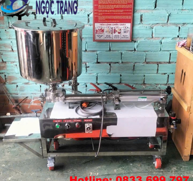 Máy chiết rót 1 vòi bán tự động - Máy chiết tiện lợi cho cơ sở nhỏ