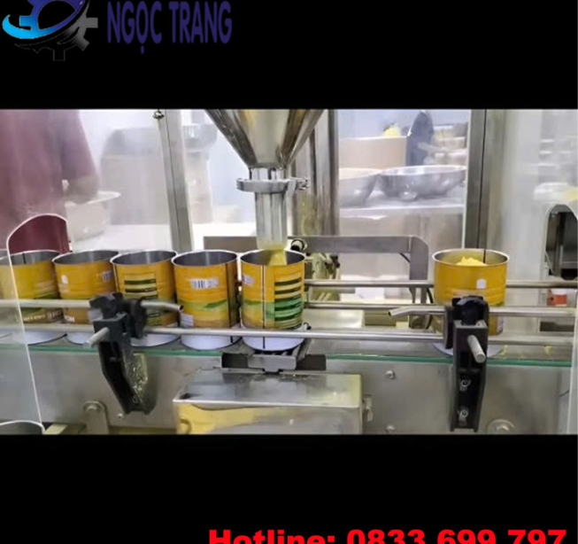 Máy chiết rót dạng bột - Máy chiết rót bột có băng tải tự động
