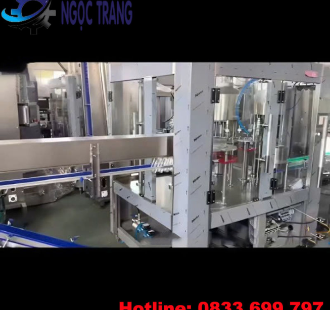 Máy chiết rót tự động 3 trong 1 - Máy chiết rót nước suối đóng chai