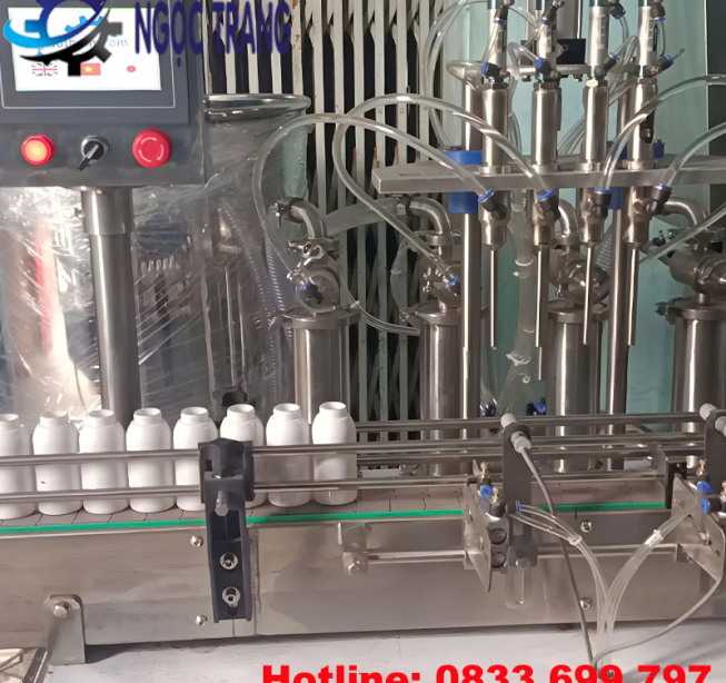 Máy chiết rót thuốc trừ sâu - Máy chiết rót hóa chất 4 vòi