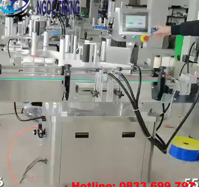 Máy dán nhãn 3 mặt tự động - Máy dán nhãn chai vuông, dẹp